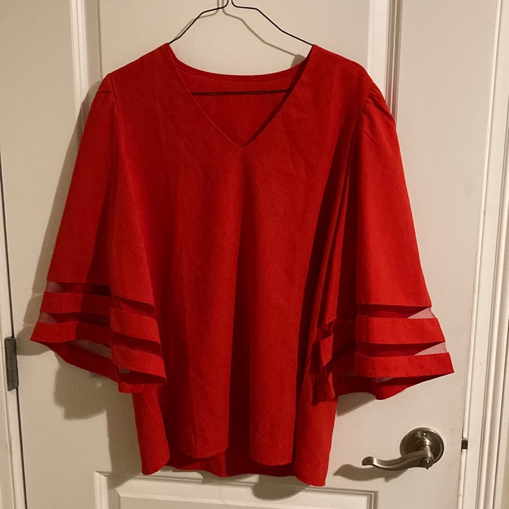 Red V-Neck Nice Shirt